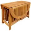 vidaXL Garden Table Folding Brown Solid Acacia Wood Outdoor Surface Patio