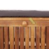 vidaXL Patio Storage Bench with Cushion Loveseat Outdoor Solid Wood Acacia