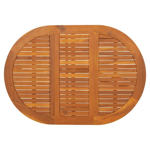 vidaXL Garden Table Folding Brown Solid Acacia Wood Outdoor Surface Patio