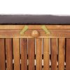 vidaXL Patio Storage Bench with Cushion Loveseat Outdoor Solid Wood Acacia