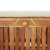 vidaXL Patio Storage Bench with Cushion Loveseat Outdoor Solid Wood Acacia