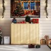 local-goods-image-a5518447-38c37a35-5e55-4082-a430-423559f29ee7 46.7" Sideboard Buffet Cabinet with Storage, Wooden Fluted Storage Cabinet Sideboard with Adjustable Shelves and 3 Doors, Wood Accent Credenza Coffee Bar Table for Kitchen Living Room- Natural