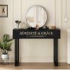 local-goods-image-aeb46e71-1d683785-4aa8-4640-9c40-7ace374066ae IDEALHOUSE Vanity Desk with Mirror and Lights, 49.2”H Makeup Vanity with 3 Color Lights and Adjustable Brightness, Bedroom Vanity Table with 2 Drawers, Black