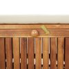 vidaXL Patio Storage Bench with Cushion Loveseat Outdoor Solid Wood Acacia