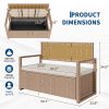 local-goods-image-cae58c2-6d3c7468-818d-4600-a33f-1135eec6585d Wicker storage stool Iron Plastic wood Wicker Wicker Waterproof cushion Wicker storage stool