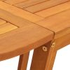 vidaXL Garden Table Folding Brown Solid Acacia Wood Outdoor Surface Patio