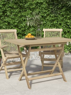 vidaXL Outdoor Dining Table Folding Table Garden Furniture Solid Wood Teak