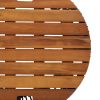vidaXL Patio Side Tables 2 pcs with Wooden Top Beige Poly Rattan