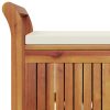 vidaXL Patio Storage Bench with Cushion Loveseat Outdoor Solid Wood Acacia