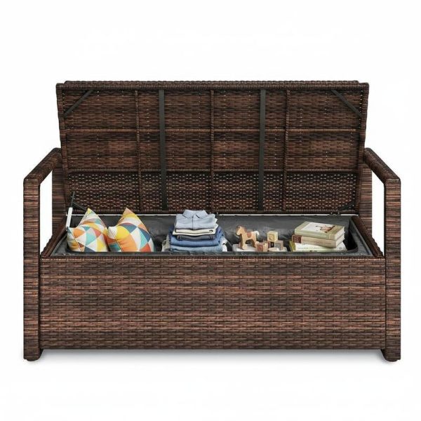 local-goods-image-e56148b8-f6a93e97-6cbe-47a3-b206-a8cf06e04f48 Wicker storage stool Iron Plastic wood Wicker Wicker Waterproof cushion Wicker storage stool
