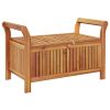 vidaXL Patio Storage Bench with Cushion Loveseat Outdoor Solid Wood Acacia