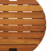 vidaXL Patio Side Tables 2 pcs with Wooden Top Beige Poly Rattan