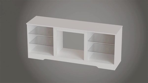 product-0a9ee8671efdd6d4c6ffbc7939a448fc44953261.goods_.000001 Fireplace TV Stand with 18-Inch Fireplace, Modern Entertainment Center for Tvs Up to 65 Inches, Media TV Console with Adjustable Glass Shelves And Storage Cabinets, Farmhouse TV Stand for Living Room