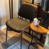 product-19444d6a5fd8597bdaec38e70ede1215abb95d89.temu_.000001 Padded Seat & Backrest - Modern Faux Leather Dining Chairs - Set Of 2 - Metal Legs with Adjustable Feet - for Kitchen, Dining Room, Office