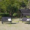product-1c6016f32e4bbb34d3d8392bd2432e65dc92f5cf.goods_.000001 YODOLLA Outdoor Swing Chairs, 2-Person Glider Bench with Detachable Cushion And Adjustable Canopy, Ideal for Garden, Poolside, And Backyard