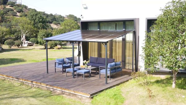 product-2042687c19fe198ded5bdfe0b811c832a8265d4e.goods_.000001 YODOLLA Aluminum Outdoor Furniture Collection, Contemporary Patio Set Including Coffee Table, 7pcs Conversation Set with Cushions for Balcony, Porch, And Lawn