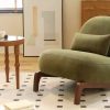 product-24a56ef2be6a6cc018d96189e64a903a8e5c38d4.temu_.000001 Cute Accent Chair with Solid Wood Legs, Velvet Living Room Chair with Soft Cushion, Cozy Bedroom Chair, Comfy Armless Reading Chair for Apartment, Waiting Room, Balcony