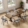 product-2c7c3a7e997d83e82ce16a7bc8178a4f6f5c5b23.temu_.000001 Two Ergonomic Wooden Dining Chairs, Curved Bentwood Backrest And Seat, High-Density Foam Cushion, Modern Semi-Armrest Kitchen Chair