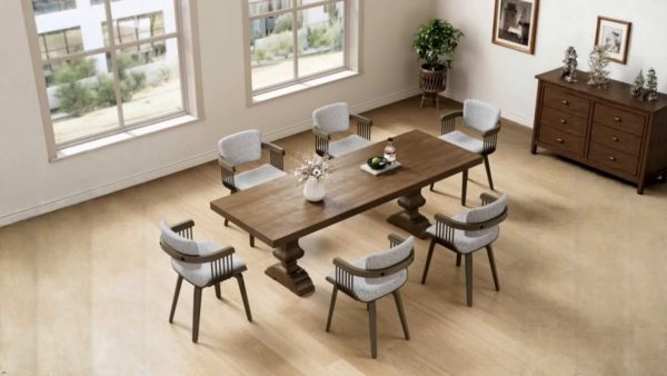 product-2c7c3a7e997d83e82ce16a7bc8178a4f6f5c5b23.temu_.000001 Two Ergonomic Wooden Dining Chairs, Curved Bentwood Backrest And Seat, High-Density Foam Cushion, Modern Semi-Armrest Kitchen Chair