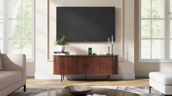 product-34228cbfd5bfd87ec9007cf4708312f5f87fcd80.goods_.000001 PAZCASA Wide Large TV Stand, Available in 86-inch/70.8-inch/55-inch Sizes, with Power Outlets, Suitable for 90-inch TVs. Sturdy and Durable Entertainment Center Featuring Adjustable Shelves, Sliding Doors, and Ample Storage Space. Modern Media