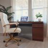 product-383538902f7a54b878f44a621f9a9cdfbf6810c3.goods_.000001 Executive High Back Office Chair With Tufted Design, Ergonomic Computer Desk Chair With Padded Armrests, Faux Leather Task Chair With Golden Metal Frame