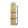 product-4bc9e9a70a3fa86946ecaff5d9554b5f46fcfab2.temu_.000001 4-Tier Rotating Bookshelf Tower with 360° Spinning Shelves - Natural Oak Wood Freestanding Bookcase Suitable for Small Spaces, Space-Saving Rolling Shelf for Home Office, Living Room, Assembly, Modern Square Bookcase for Books & Decor