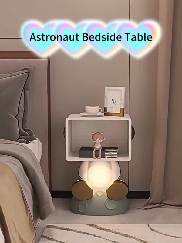 product-a25df2567f1628647bfdfe01df7241153c7a5f91.goods_.000001 Astronaut Bedside Table, Large Storage Space, Suitable for Bedroom, Decorated with Cartoon Family Style