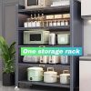 product-ad043e46b7a3cc8251be938b4310013a3cceb1b3.goods_.000001 Heavy-Duty Metal Kitchen Cabinet with Transparent Acrylic Doors - Extra Tall Storage Shelf, Large Pantry Organizer for Kitchen, Living Room, Dining - Easy Assembly, No Power Needed (Grey, 57.1"H x 31.5"W x 12.6"D) - Ideal for Small Spaces