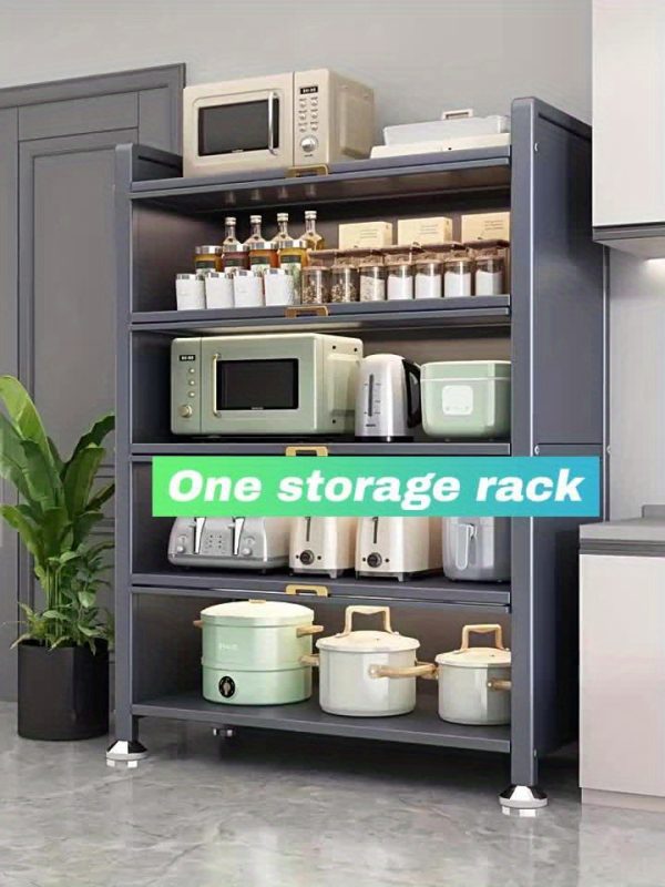 product-ad043e46b7a3cc8251be938b4310013a3cceb1b3.goods_.000001 Heavy-Duty Metal Kitchen Cabinet with Transparent Acrylic Doors - Extra Tall Storage Shelf, Large Pantry Organizer for Kitchen, Living Room, Dining - Easy Assembly, No Power Needed (Grey, 57.1"H x 31.5"W x 12.6"D) - Ideal for Small Spaces