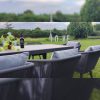 7/11pcs Outdoor Dining Set Made of Aluminum Alloy & Stainless Steel with PE Wicker - Waterproof Rattan Chairs Featuring Removable Cushions (Gray) Suitable for Garden, Poolside & Backyard
