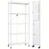 product-aisc_image-algo-pass-5a1d7264-7d41-4749-866e-71bc3cc3654c Office Bookshelf Shelving Unit, 3/4/5-Tier Unassembled Storage Rack, Equipped with Wheeled Multi-Layer Storage Shelves, Portable Floor-Standing Versatile Miscellaneous Storage Rack