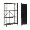 product-aisc_image-algo-pass-96b3efd7-7ac2-4d12-bf7f-447901f50cc2 Office Bookshelf Shelving Unit, 3/4/5-Tier Unassembled Storage Rack, Equipped with Wheeled Multi-Layer Storage Shelves, Portable Floor-Standing Versatile Miscellaneous Storage Rack