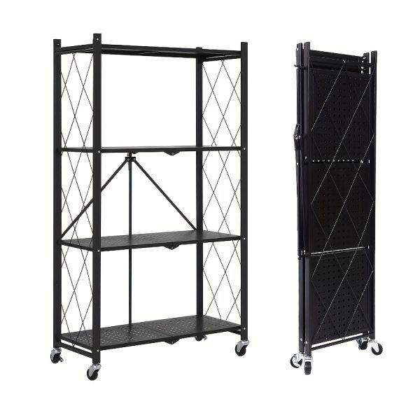 product-aisc_image-algo-pass-96b3efd7-7ac2-4d12-bf7f-447901f50cc2 Office Bookshelf Shelving Unit, 3/4/5-Tier Unassembled Storage Rack, Equipped with Wheeled Multi-Layer Storage Shelves, Portable Floor-Standing Versatile Miscellaneous Storage Rack
