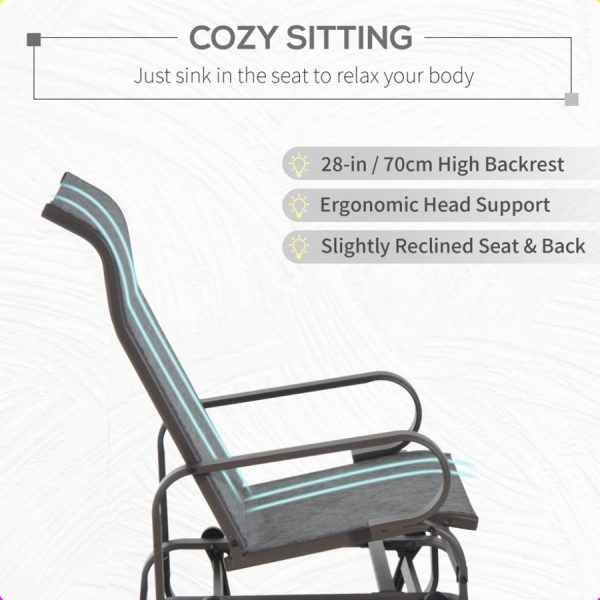 product-algo_check-auto-209695e70d3804bffc645bf2ea4e8e49_1780432386768 Patio Glider Rocker, Metal High-Back Chair for Use - Gray