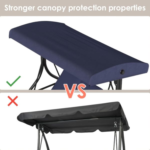 product-algo_check-auto-23453a7edceddbc86fecf5f8c25f6886_1779693542333 3-Seat Outdoor Porch Swing with Stand, Convertible Porch Swing Bed with Adjustable Canopy for Adults, Patio Swing Chair with Thickened Cushions for Yard Garden Deck 750LBS