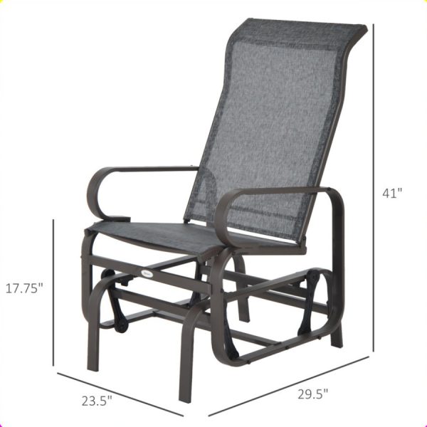 product-algo_check-auto-239ce88773cb703dcd453a66d508916c_1780432386536 Patio Glider Rocker, Metal High-Back Chair for Use - Gray