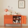 product-algo_check-auto-268acc22ce078321e9716fc5c48910a6_1778480380463 Two-Door Metal Storage Cabinet Featuring Adjustable Shelves - A Versatile 2-Tier Accent Cabinet Suitable for Home Office, Kitchen, Or Garage | Industrial Farmhouse Style Steel Cabinets