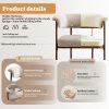 product-algo_check-auto-428e13adea0a23b18ee7deb4260fd21b_1772694481559 KERDOM 26'' Tall Bar Stools, Upholstered in Linen Fabric with Backrest And Footrest, Spacious Cushion Seat for Kitchen Islands, Dining High Chair for Restaurant Counters, Curved Back Support
