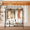 product-algo_check-auto-4fe0d519fe6ae0073233035c4e672818_1779859555888 Durable Metal Hanger With Double Poles And Wheels, Equipped With Shelves And Hooks, A Multifunctional Wardrobe Solution Suitable For Independent Metal Hangers In Bedrooms, Laundry Rooms, And Living Rooms.