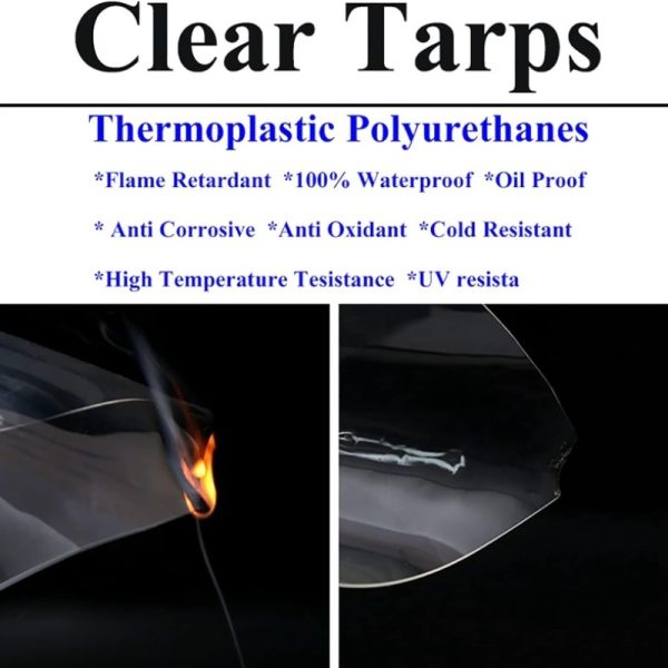 product-algo_check-auto-5cce212df52521e14ff0a02f9f06648c_1764662162660 39.37*78.74inch Heavy Duty Waterproof Transparent Clear PVC Tarpaulin | Foldable Thicken Soft Glass Balcony Rain Curtain for Outdoor Greenhouse Plant Tarp to Cover Sun and Rain