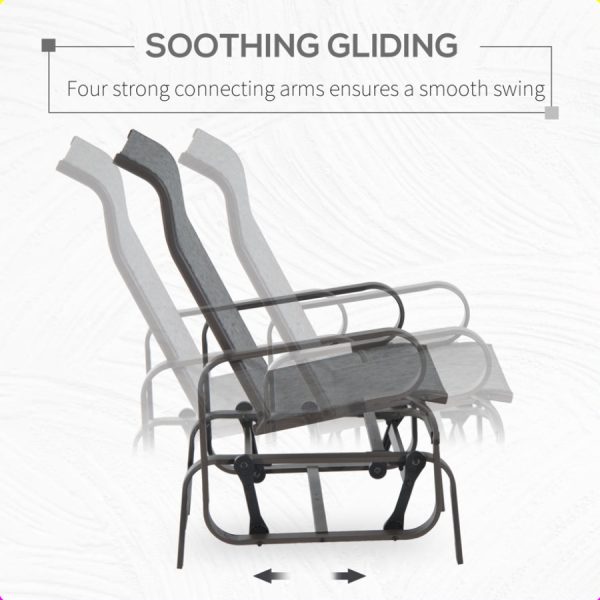 product-algo_check-auto-602ead4f1029d0593535d0fc03aae39e_1780432386669 Patio Glider Rocker, Metal High-Back Chair for Use - Gray