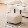 Entryway Shoe Changing Stool with Smooth Rolling Wheels, Sturdy Wooden Frame And Non-Slip Rubber Feet, Multifunctional Design for Putting on Shoes, Quick Changing, Temporary Seating And Small Item Organization, Ideal for Entryway, Living Room
