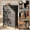 A Five-Level Shoe Storage Unit Featuring Drawers, Crafted from Wood with Adjustable Shelves, a Standalone Walnut Shoe Organizer, Perfect for Entryways, Hallways, And Walk-In Closets