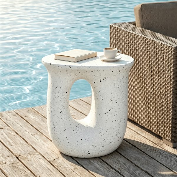 product-algo_check-auto-abf81bcbeb7a0c42b36ee7b2b7ae2075_1776264796647 AESOME Modern Decorative Garden Stool Concrete Side Table Heavy Duty Patio Sturdy Faux Terrazzo Garden Stool Side Table Plant Table For Indoor Covered Outdoor, 17.7" H