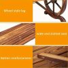 product-algo_check-auto-b9659161e45669419573ce107cf3b19e_1745311007567 Bonnlo Outdoor Wooden Bench, with Wagon Wheel Legs, All-Weather, for 2 Person, for Garden, Lawn, Yard And Park, Rustic, 38.5''