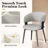 product-algo_check-auto-ccc20b828a35b75bd84869d1ba9f8eba_1769157151217 Modern Dining Chairs Set (2pcs), Faux Leather Upholstered Kitchen Chairs, Curved Back, Metal Legs, Mid Century Style, Suitable for Dining Room And Kitchen