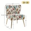 product-algo_framework-ImageCm2InAlgo-0a806402-5a6c-11f1-b08b-0a580ab004a0 Armless Accent Chair with Golden Metal Legs, Modern Comfy Tufted Living Room Chair, Velvet Upholstered Floral Side Chair, Mid Century Slipper Chair for Bedroom, Flower Print