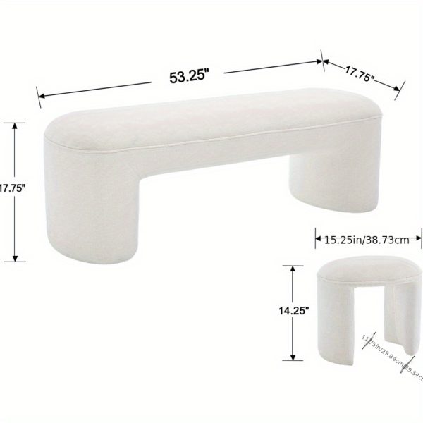 product-algo_framework-ImageCm2InAlgo-0ccbd2b2-bf9b-11f0-9e0f-0a580ab02cf5 53 Inch Long Bedroom Bench with 2pcs Step Stools, Nesting Ottoman Bench Set, Padded End Of Bed Bench Modern Upholstered Bench for Living Room, Entry, Porch
