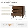 product-algo_framework-ImageCm2InAlgo-177af832-f05b-11f0-9234-0a580aa83d90 French Country 3-Drawer End Table with Paulownia Wood - Space-Saving 30-Inch Rustic Nightstand, Assembly for Living Room, Bedroom, Entryway - Compact Storage Furniture ( Wood Grain)