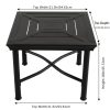 product-algo_framework-ImageCm2InAlgo-27565a82-4f72-11f1-bba3-0a580ab004a0 21.5" Square Outdoor Side Table - Heavy Duty 500 LBS Weight Capacity, Weather Resistant Metal Patio End Table for Garden, Poolside, And Indoor Use (Black)